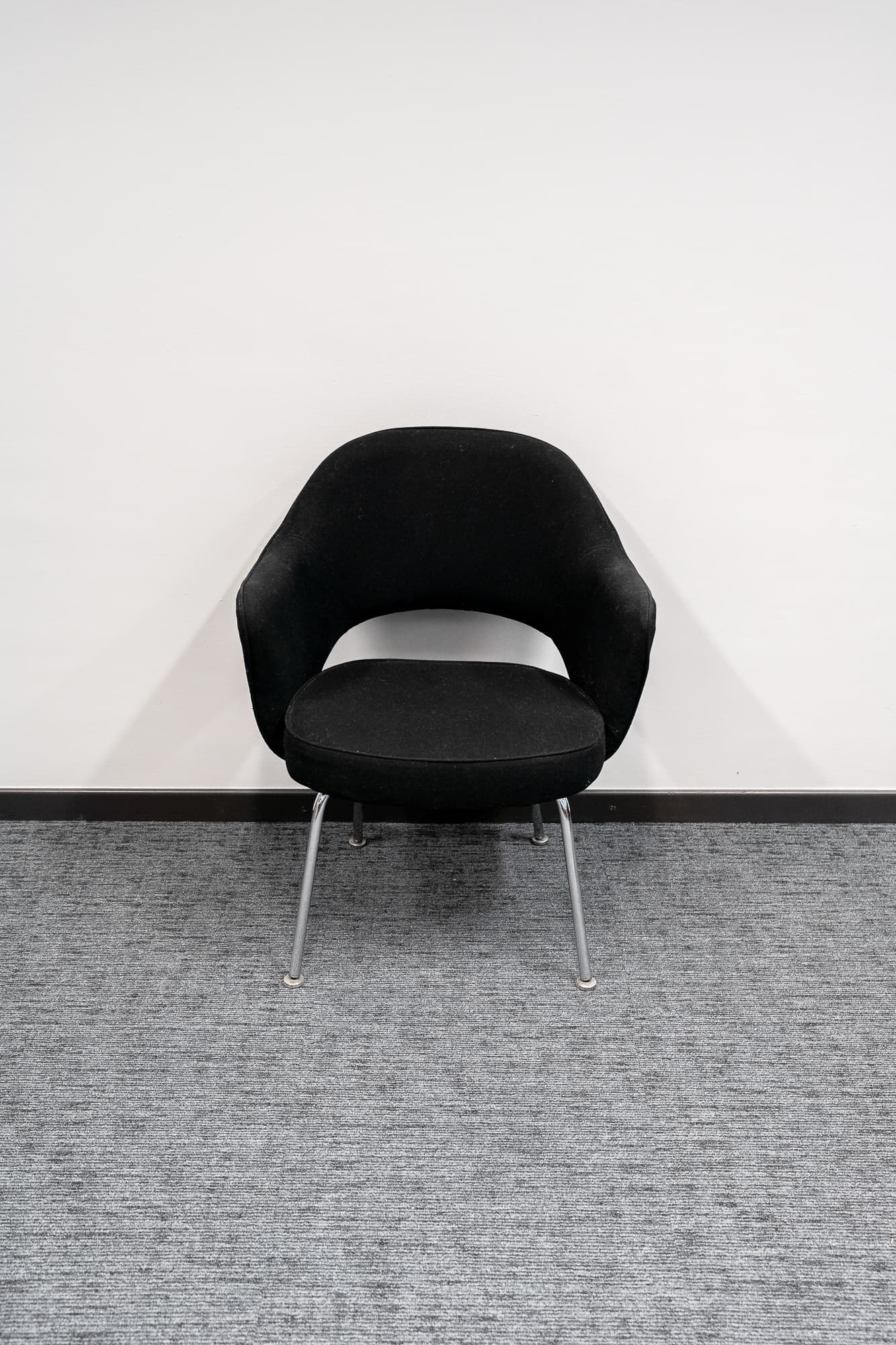 Black fabric armchair