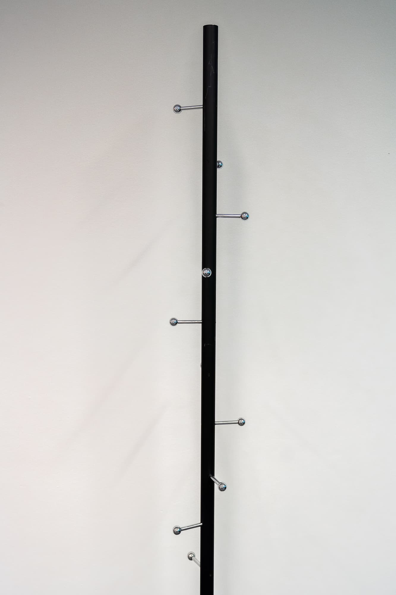 Black coat rack with aluminum balls