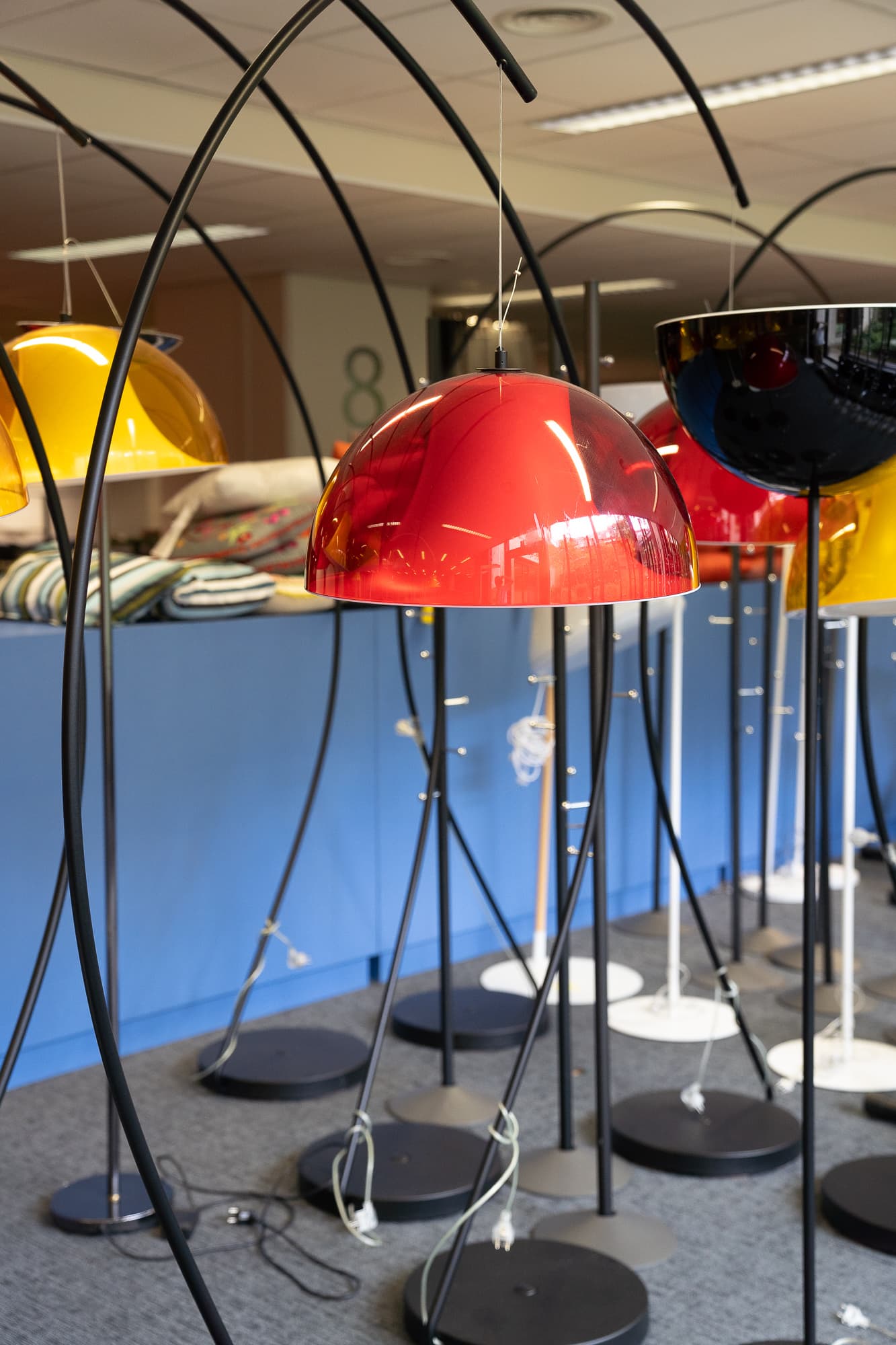 Pedrali transparent red floor lamp