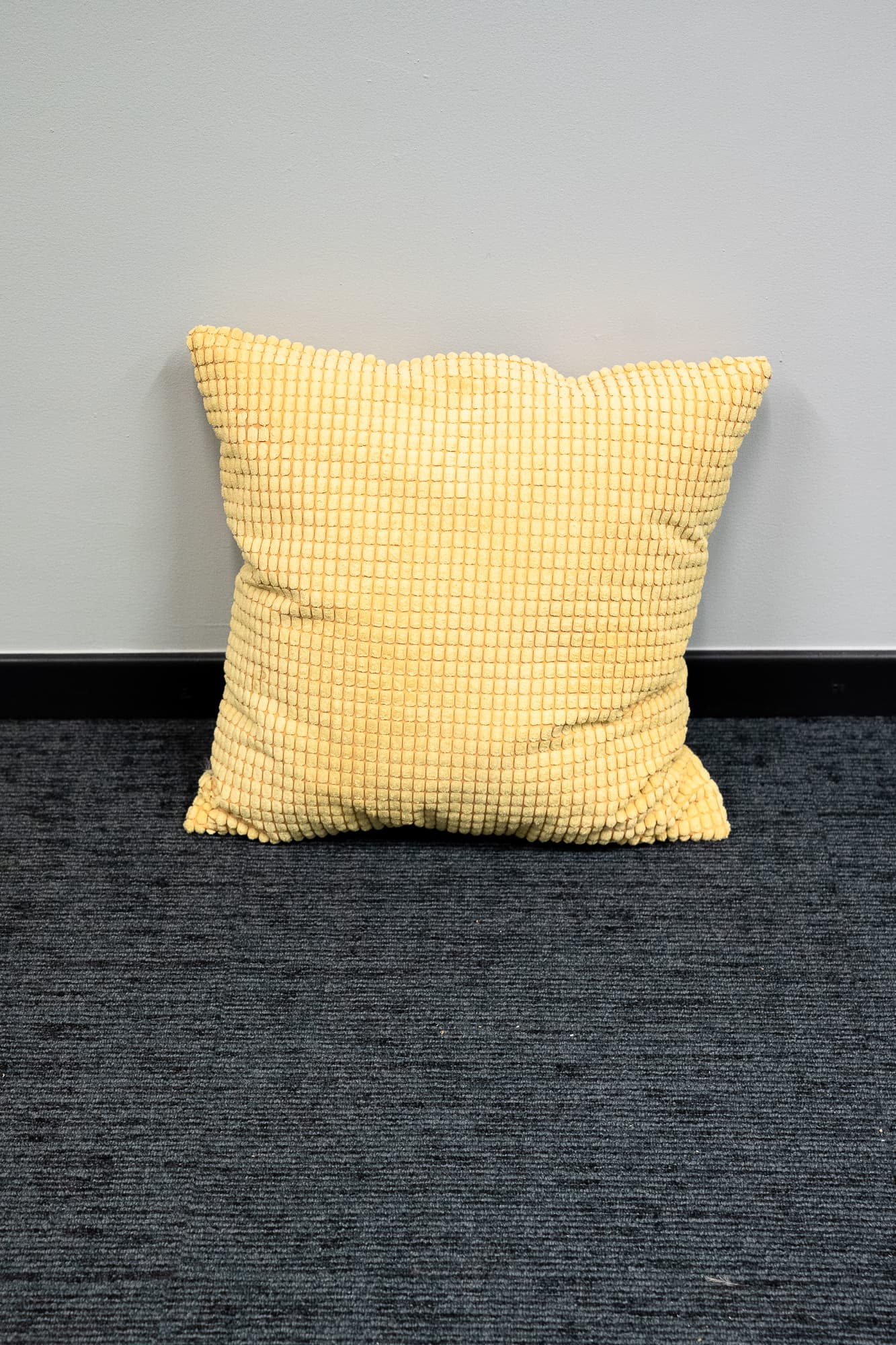 ochre waffle cushion