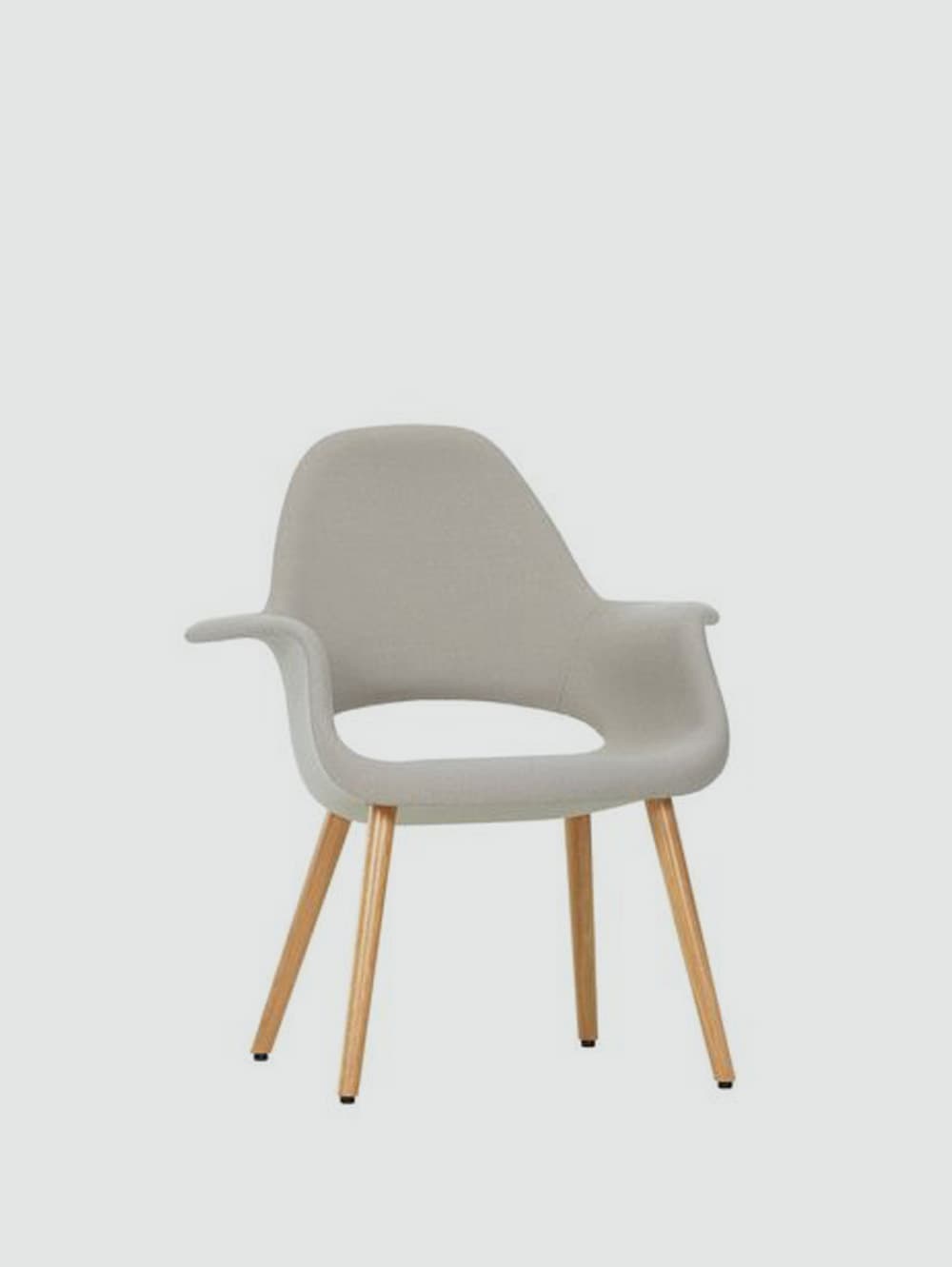 Beige fabric and wood Chair