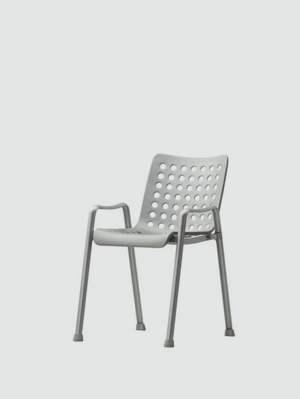 Stackable gray plastic Chair