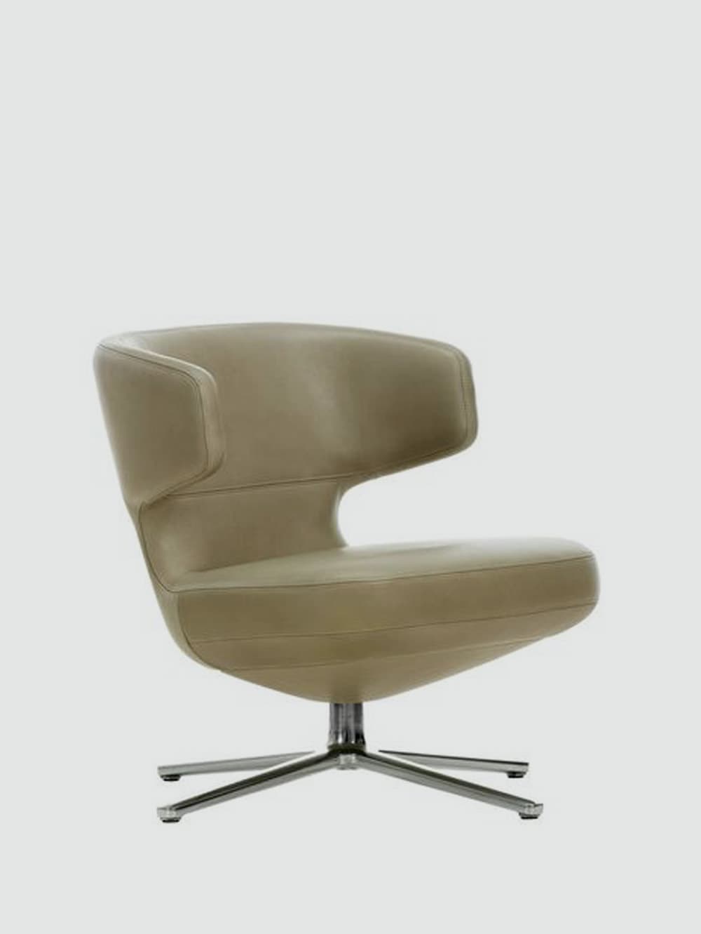 Vitra 80cm Tan synthetic leather Table