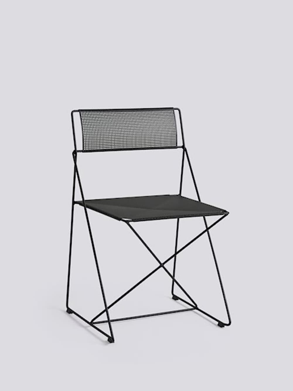 Foldable black metal Chair